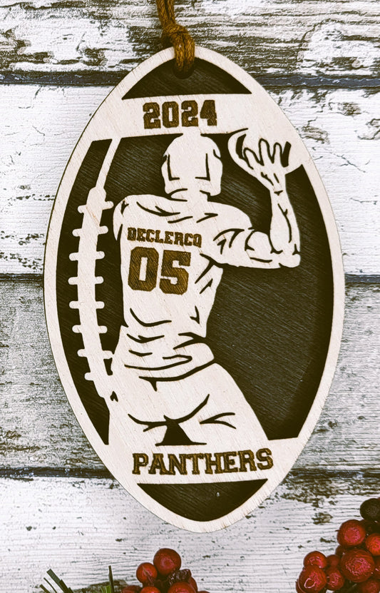 Stadium Spotlight Football Ornament - 07