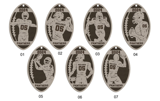 Stadium Spotlight Football Ornament - 01
