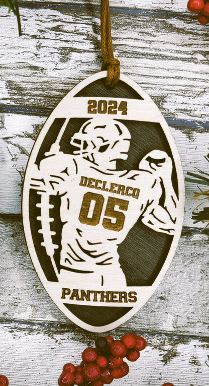 Stadium Spotlight Football Ornament - 02