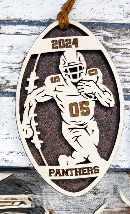 Stadium Spotlight Football Ornament - 03