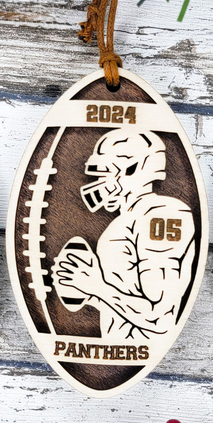 Stadium Spotlight Football Ornament - 04