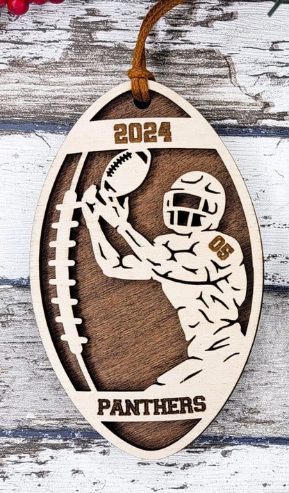 Stadium Spotlight Football Ornament - 05