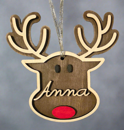 Customizable Reindeer Ornament