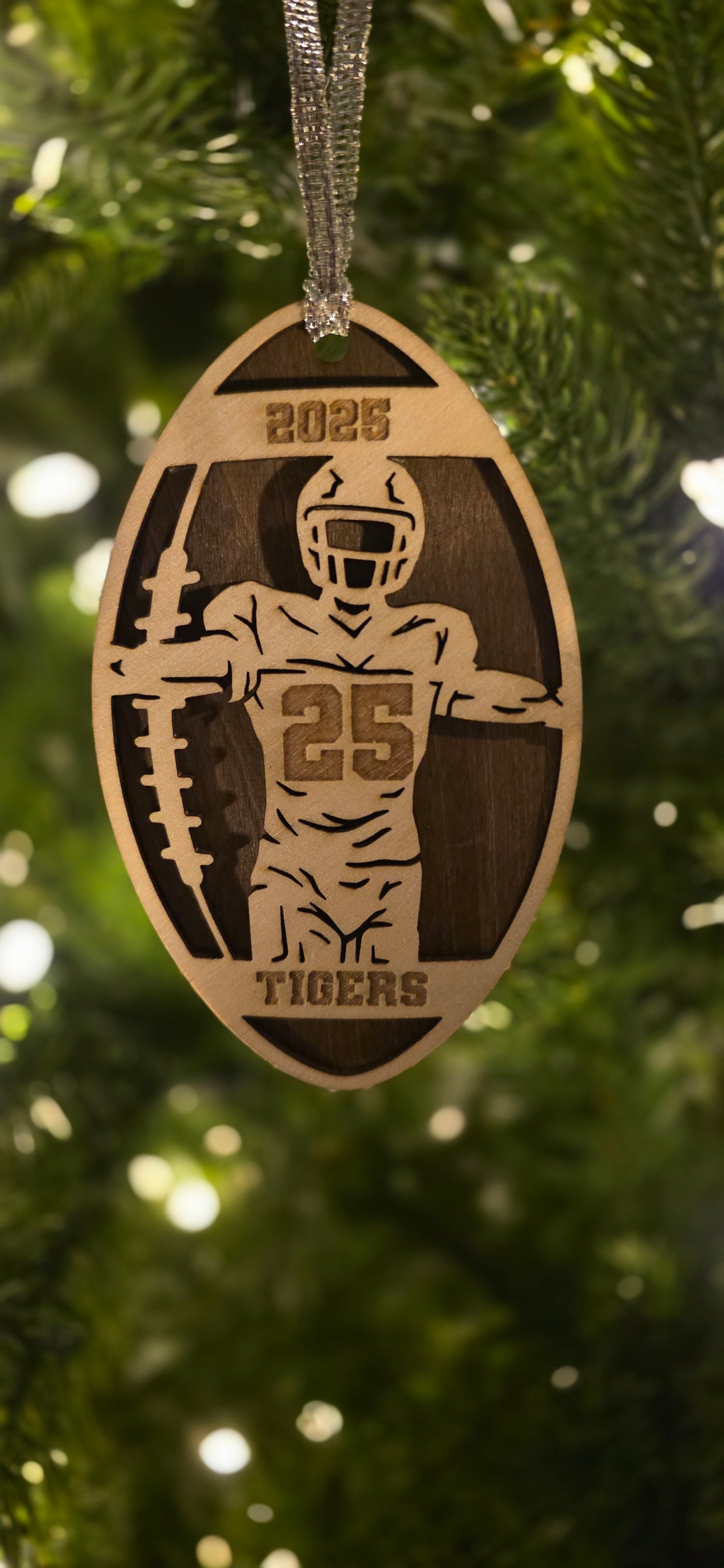 Stadium Spotlight Football Ornament - 01