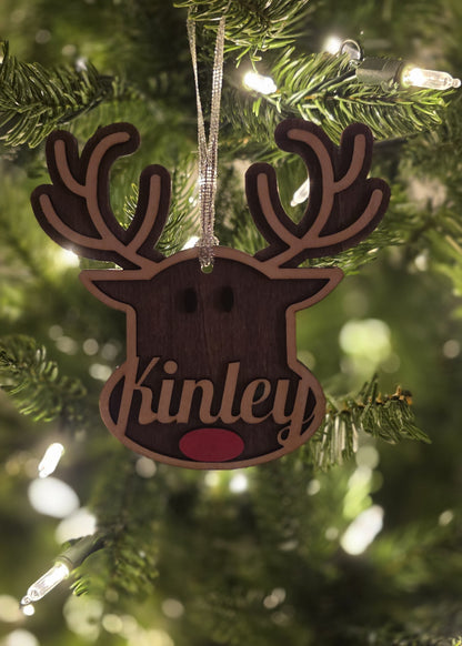 Customizable Reindeer Ornament